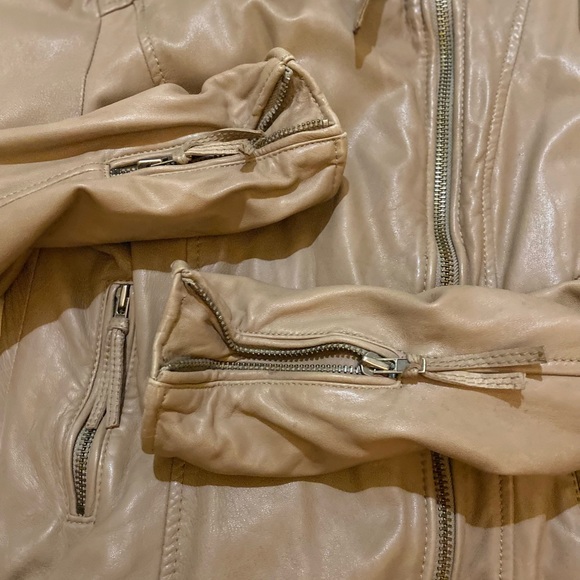 Muubaa Leather Bomber Jacket - Size 6 - Picture 3 of 6